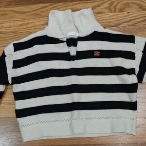 Celine Crop Top Striped Sweater
